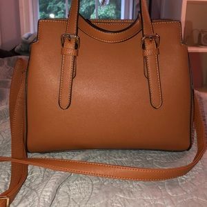 Medium brown crossbody versatile purse